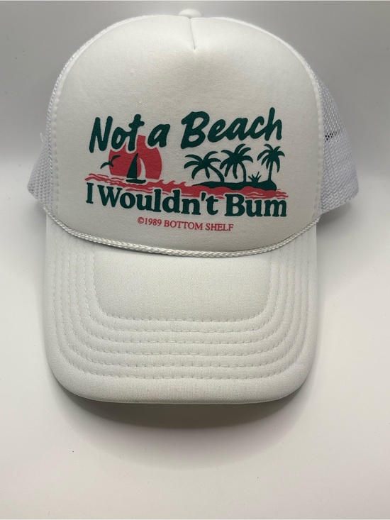 OTTO Other - Vintage 80s Beach Trucker Hat Nat A Beach Funny Snapback White